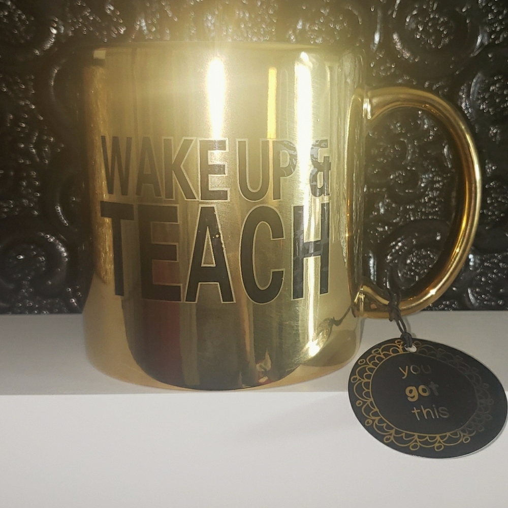 Extra Large Coffee Mug "Wake Up & Teach" NWT